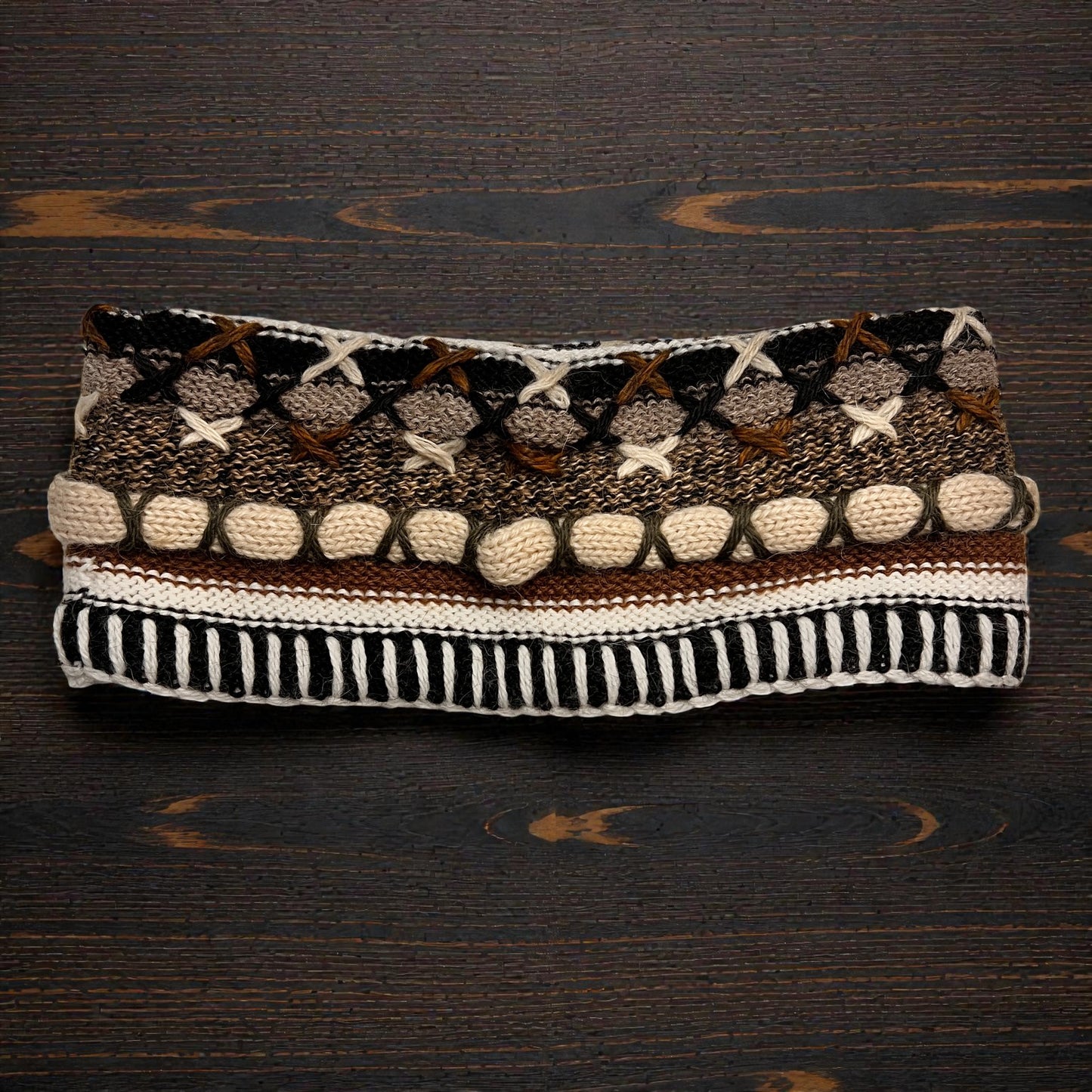 Peruvian Handmade reversible alpaca headbands