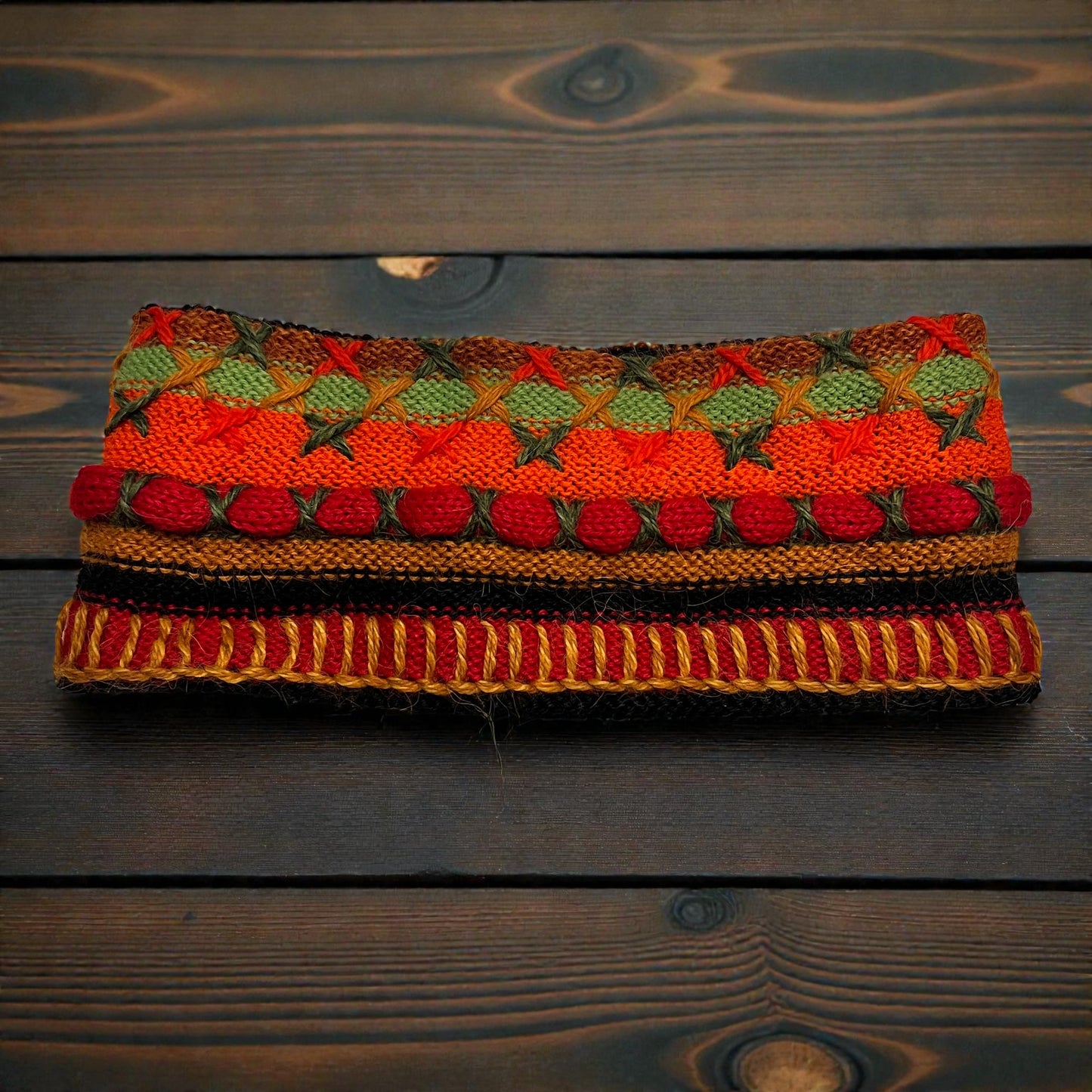 Peruvian Handmade reversible alpaca headbands