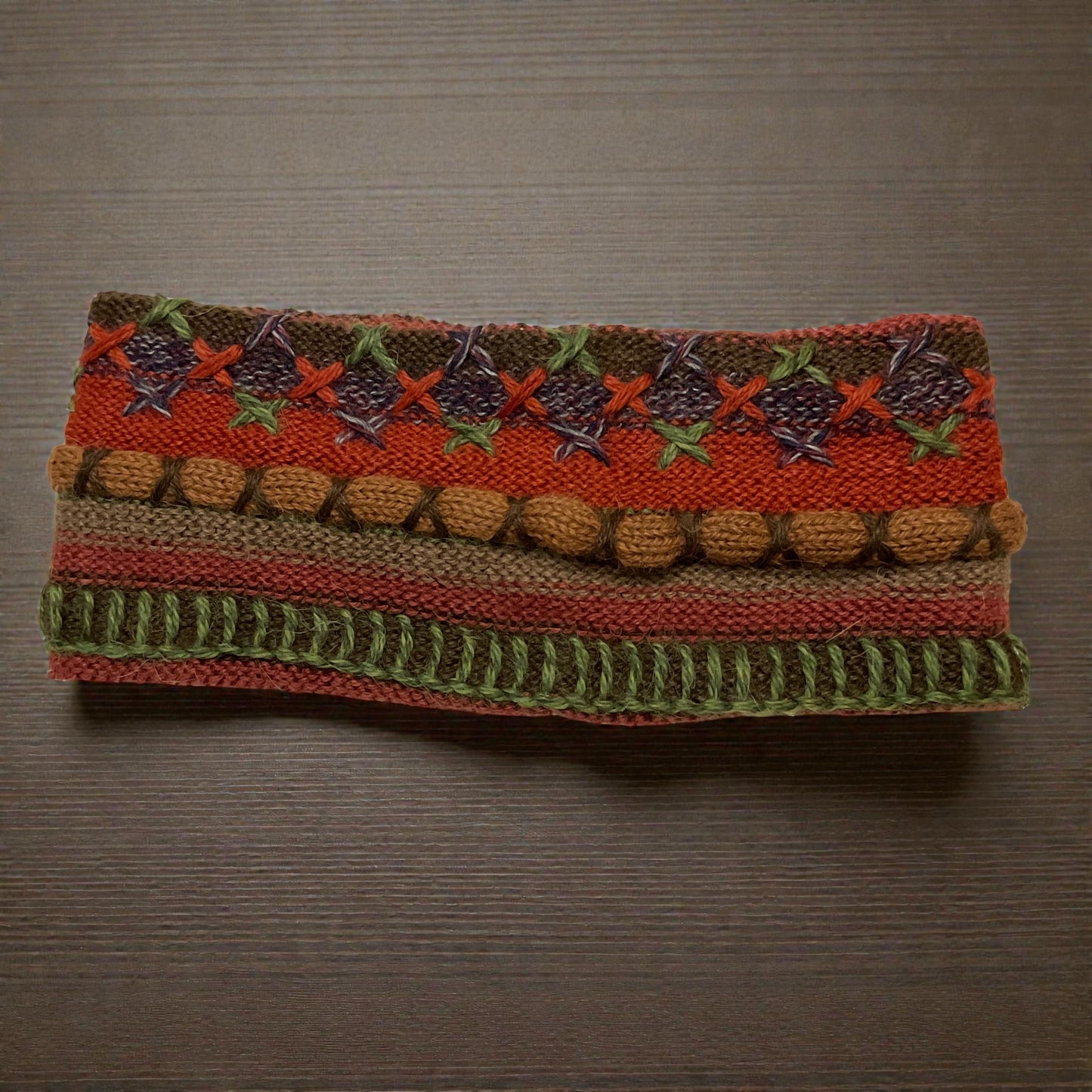 Peruvian Handmade reversible alpaca headbands