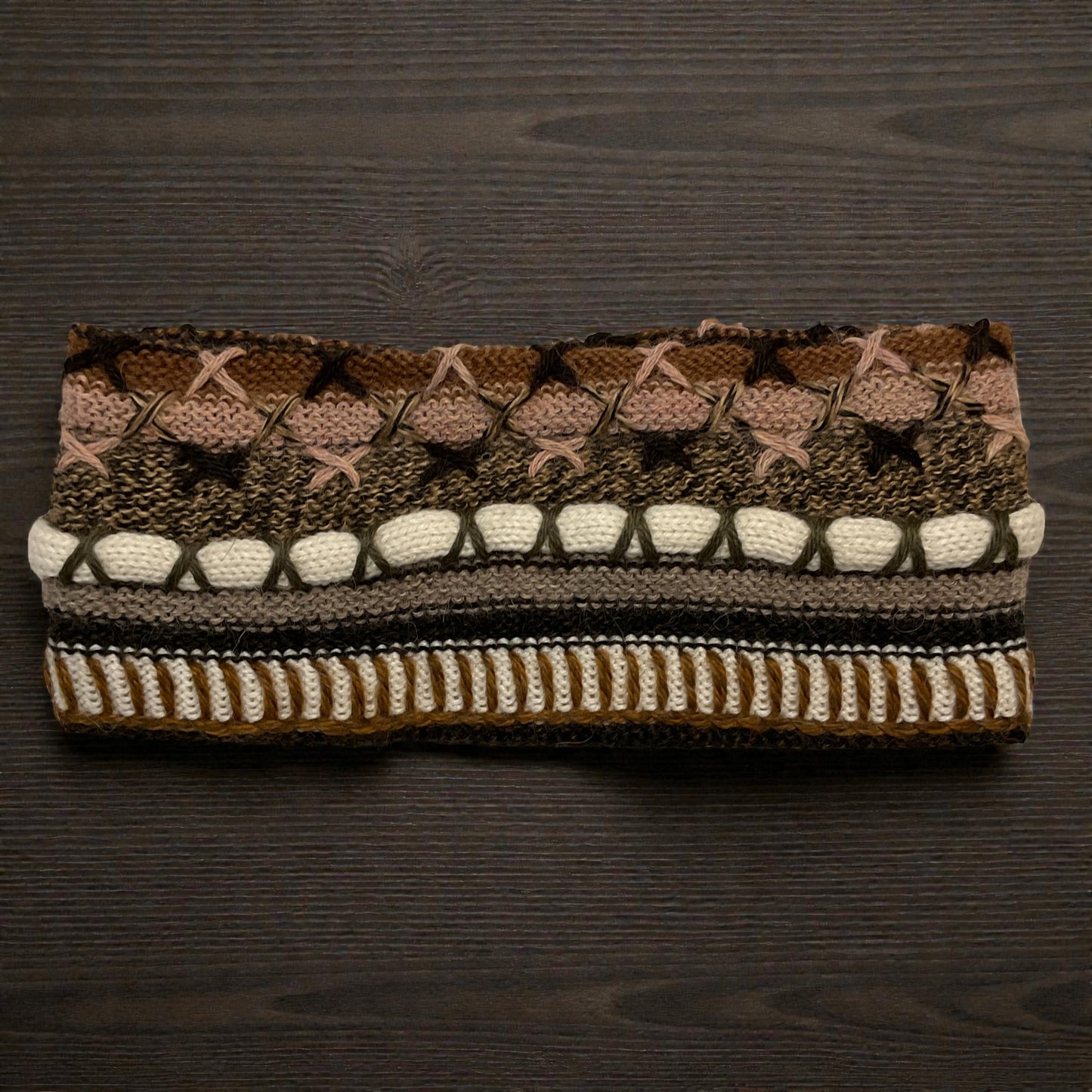 Peruvian Handmade reversible alpaca headbands