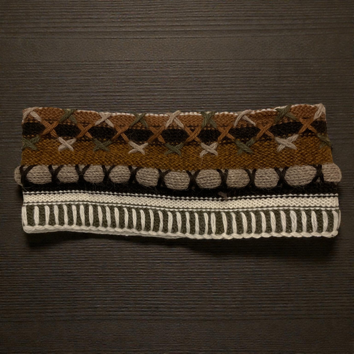 Peruvian Handmade reversible alpaca headbands