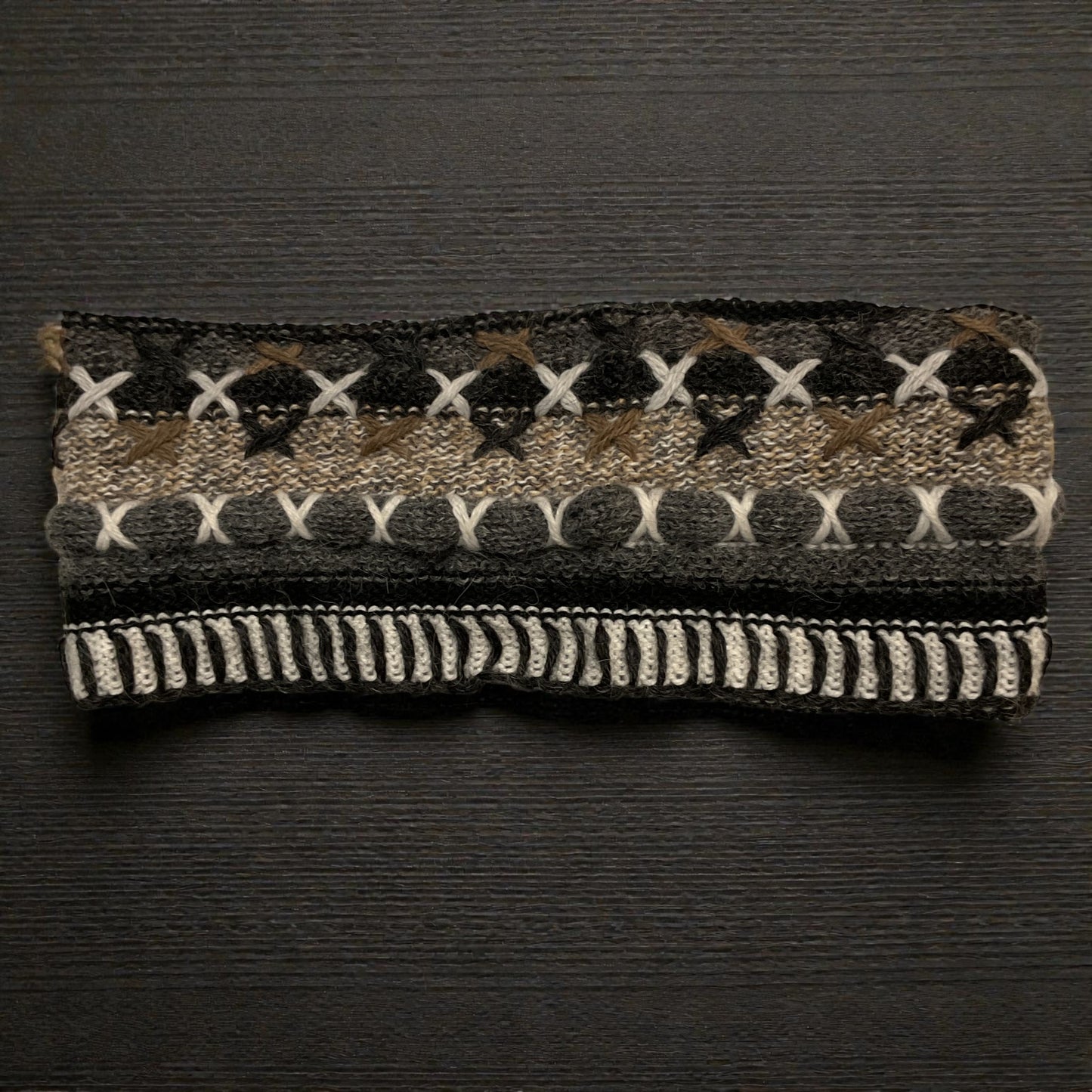 Peruvian Handmade reversible alpaca headbands