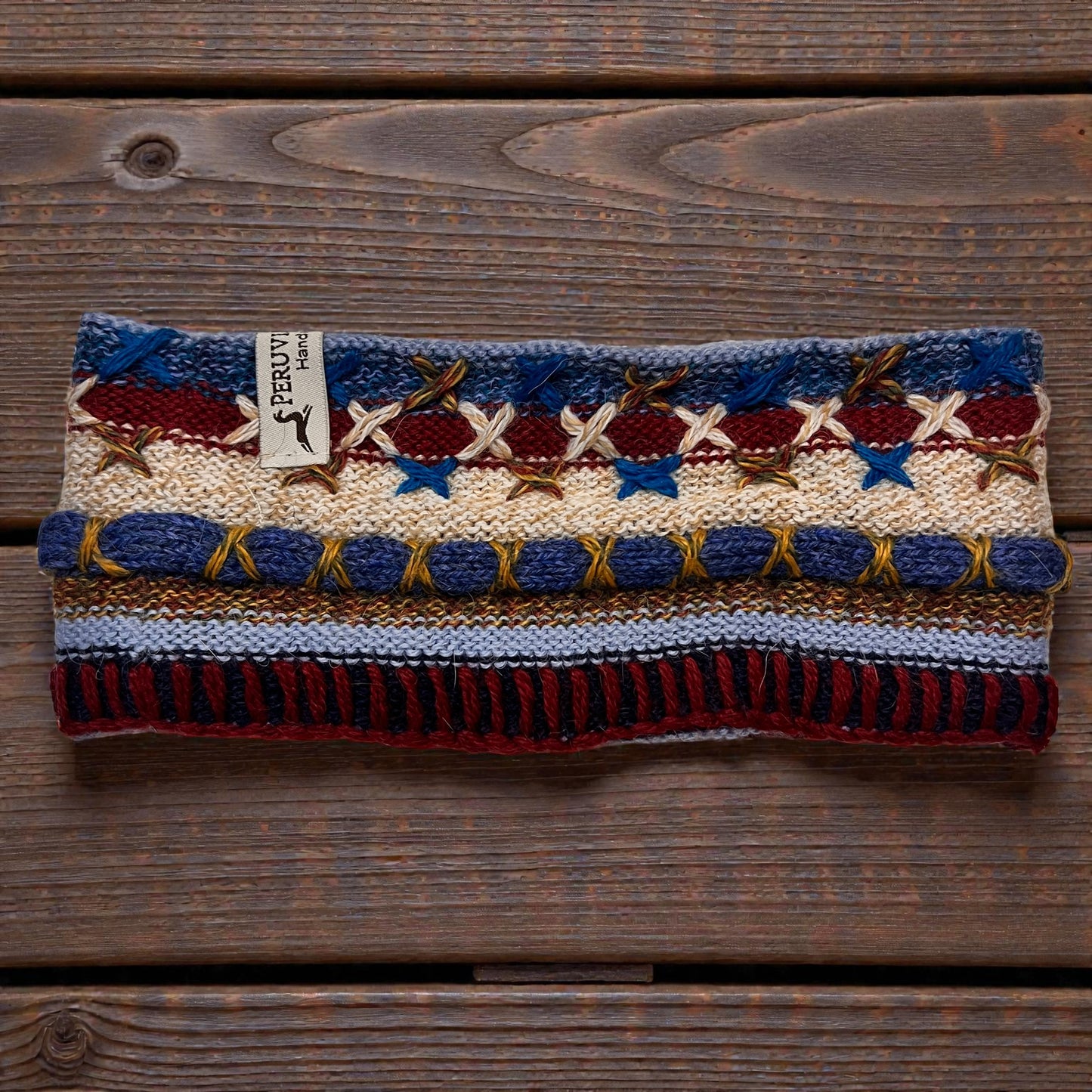 Peruvian Handmade reversible alpaca headbands