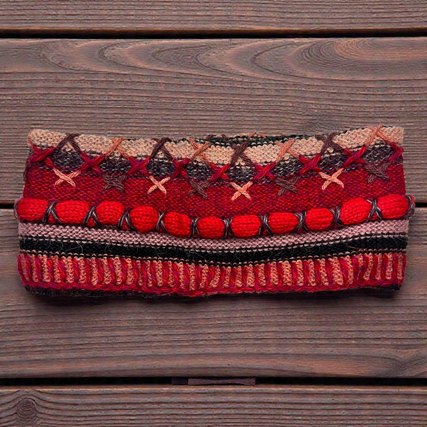 Peruvian Handmade reversible alpaca headbands