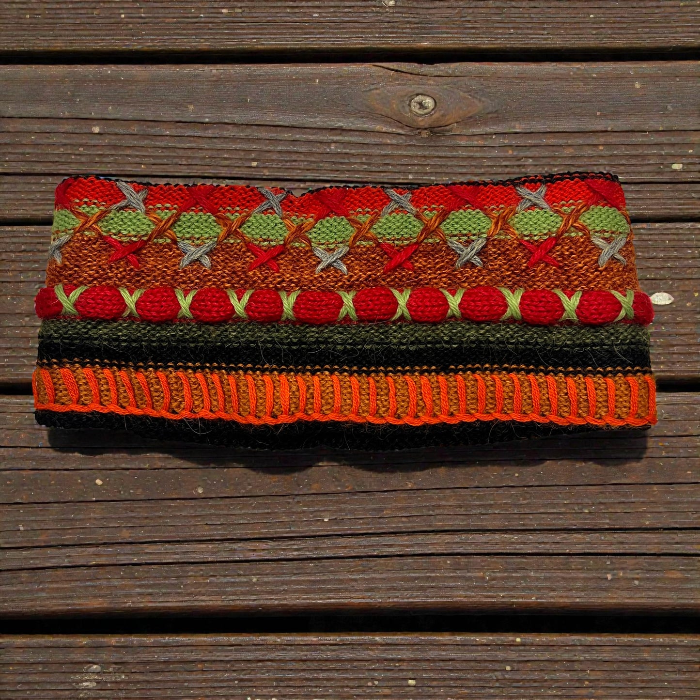 Peruvian Handmade reversible alpaca headbands