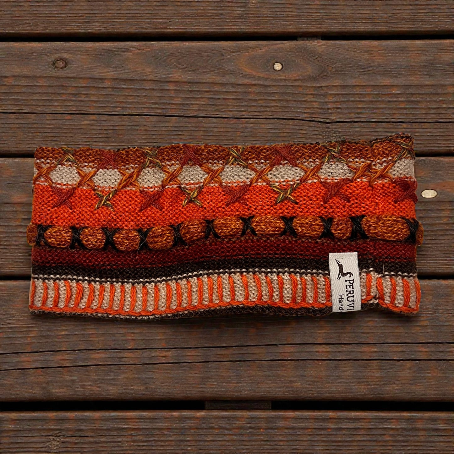 Peruvian Handmade reversible alpaca headbands