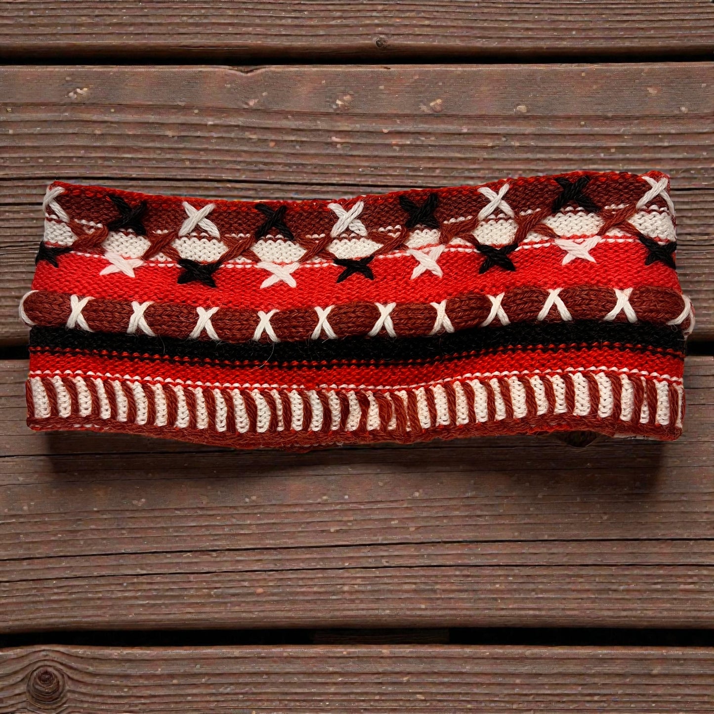 Peruvian Handmade reversible alpaca headbands