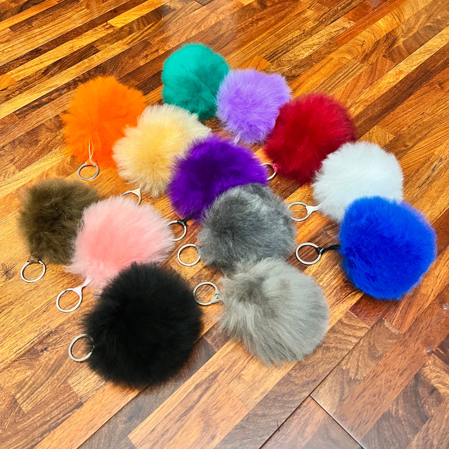 Luxury Baby Alpaca Fur Pom Pom Keychain – Handmade Purse Charm