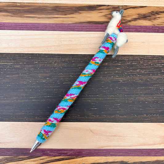 Handmade Colorful Peruvian Inca Llama Pen