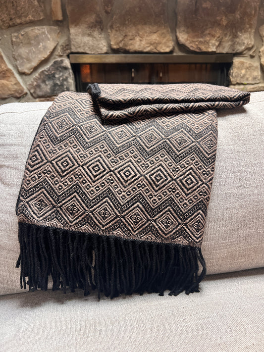Andean Noir Alpaca Throw Blanket.
