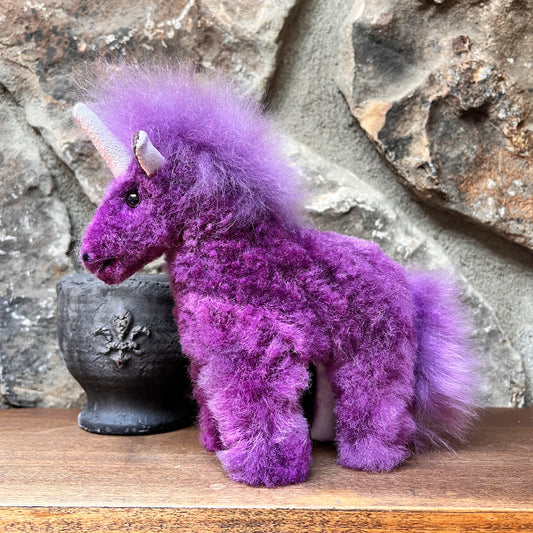 Large handmade baby Alpaca Fur UNICORN