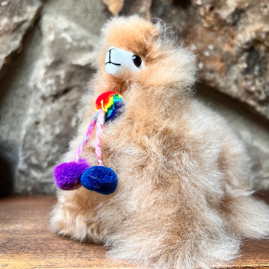 7 inch Handmade Alpaca with tassels