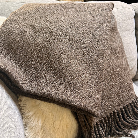 MOCHA Alpaca throw blanket