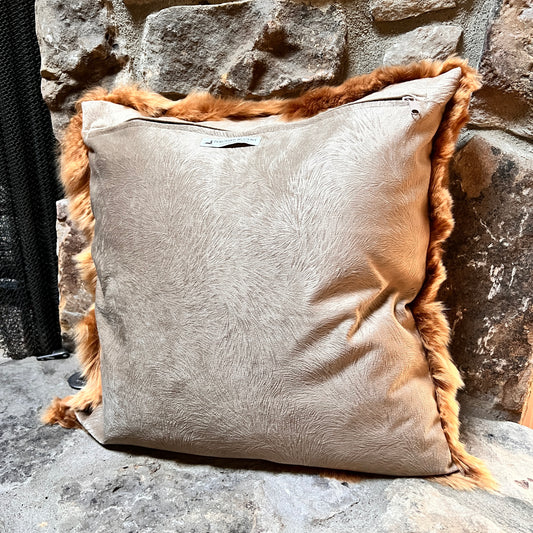 Baby Alpaca Fur Pillow 20x20 (brown)