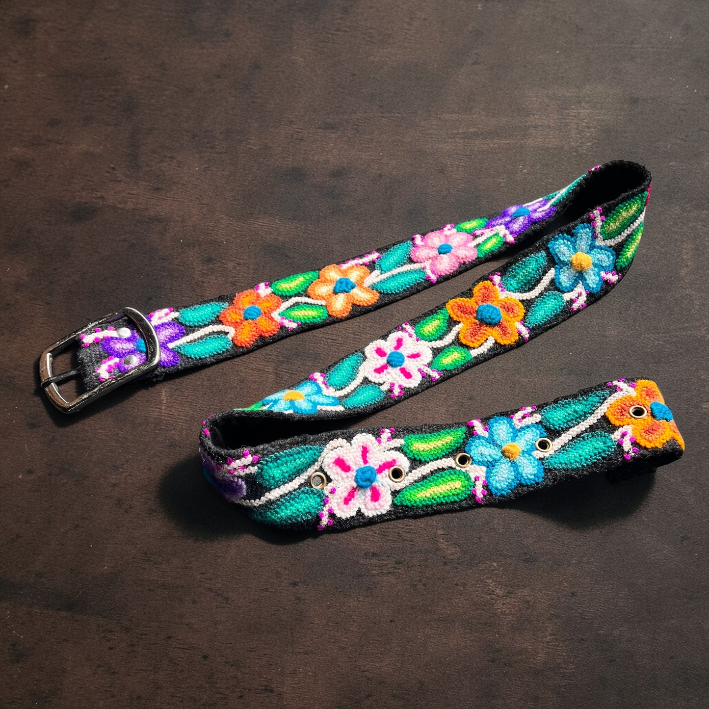 Hand-Embroidered Peruvian Belt – SIZE MEDIUM / LARGE