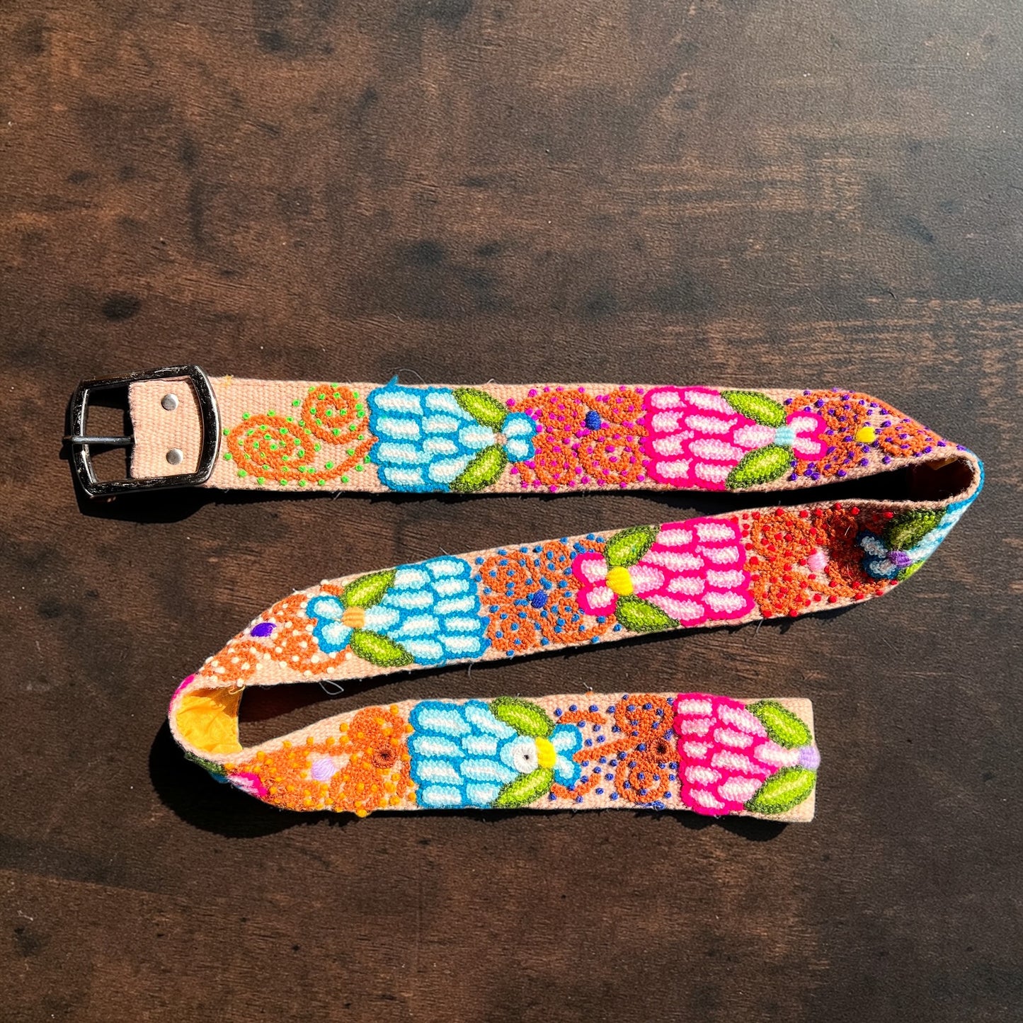 Hand-Embroidered Peruvian Belt – SIZE MEDIUM / LARGE