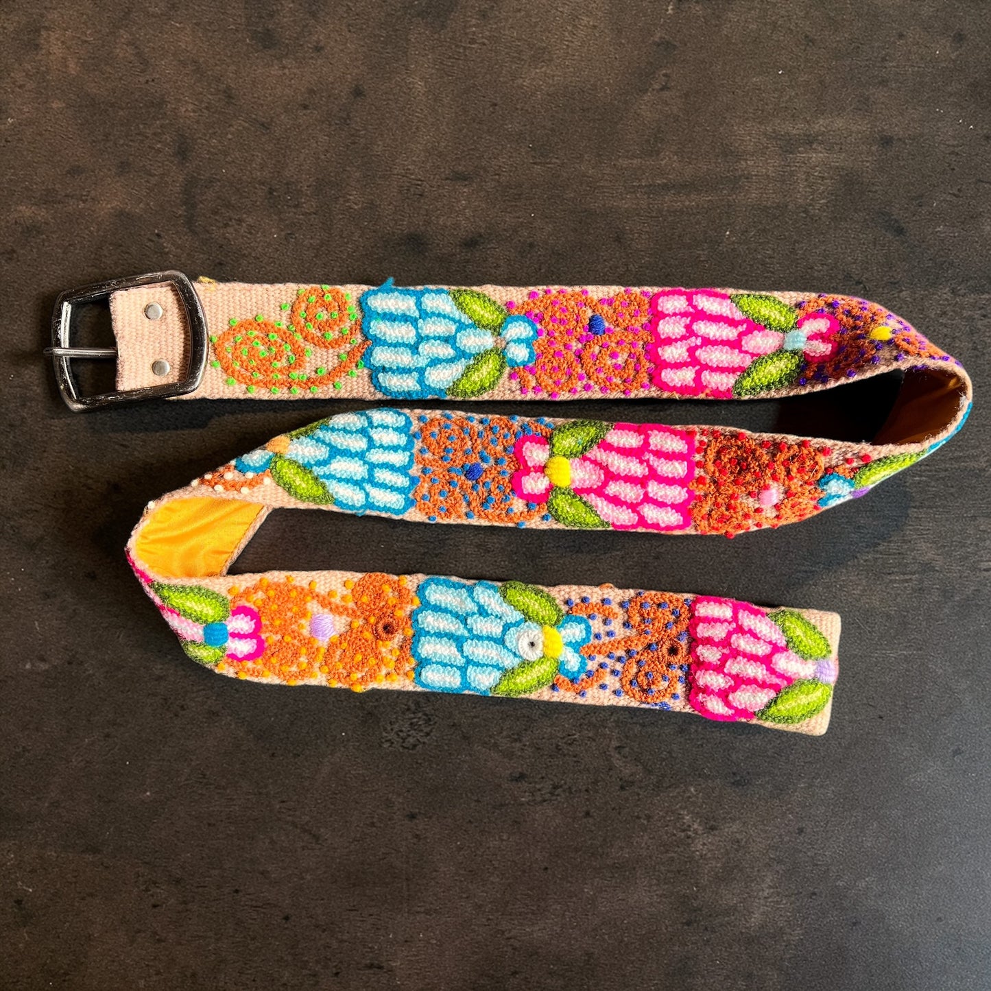 Hand-Embroidered Peruvian Belt – SIZE MEDIUM / LARGE
