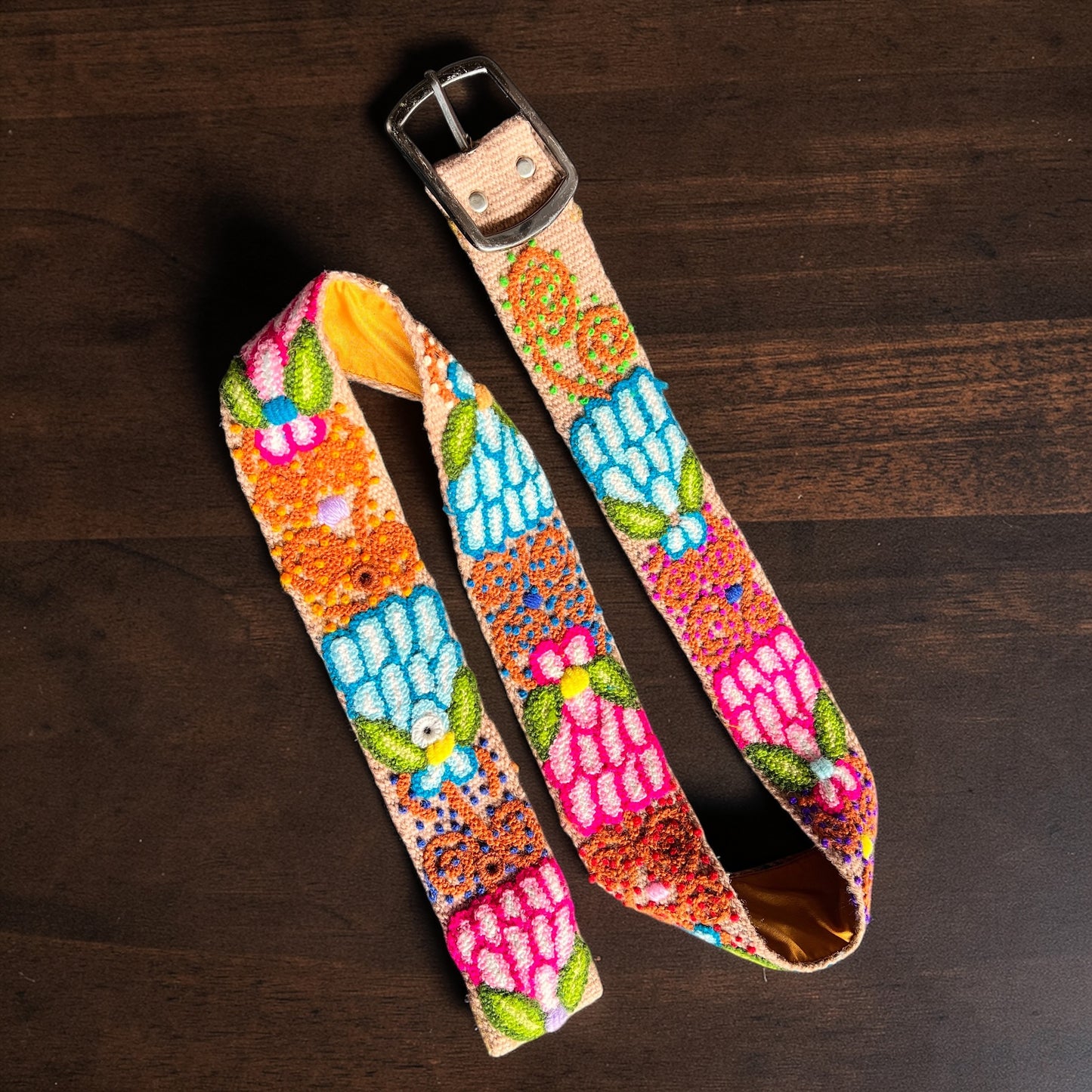 Hand-Embroidered Peruvian Belt – SIZE MEDIUM / LARGE