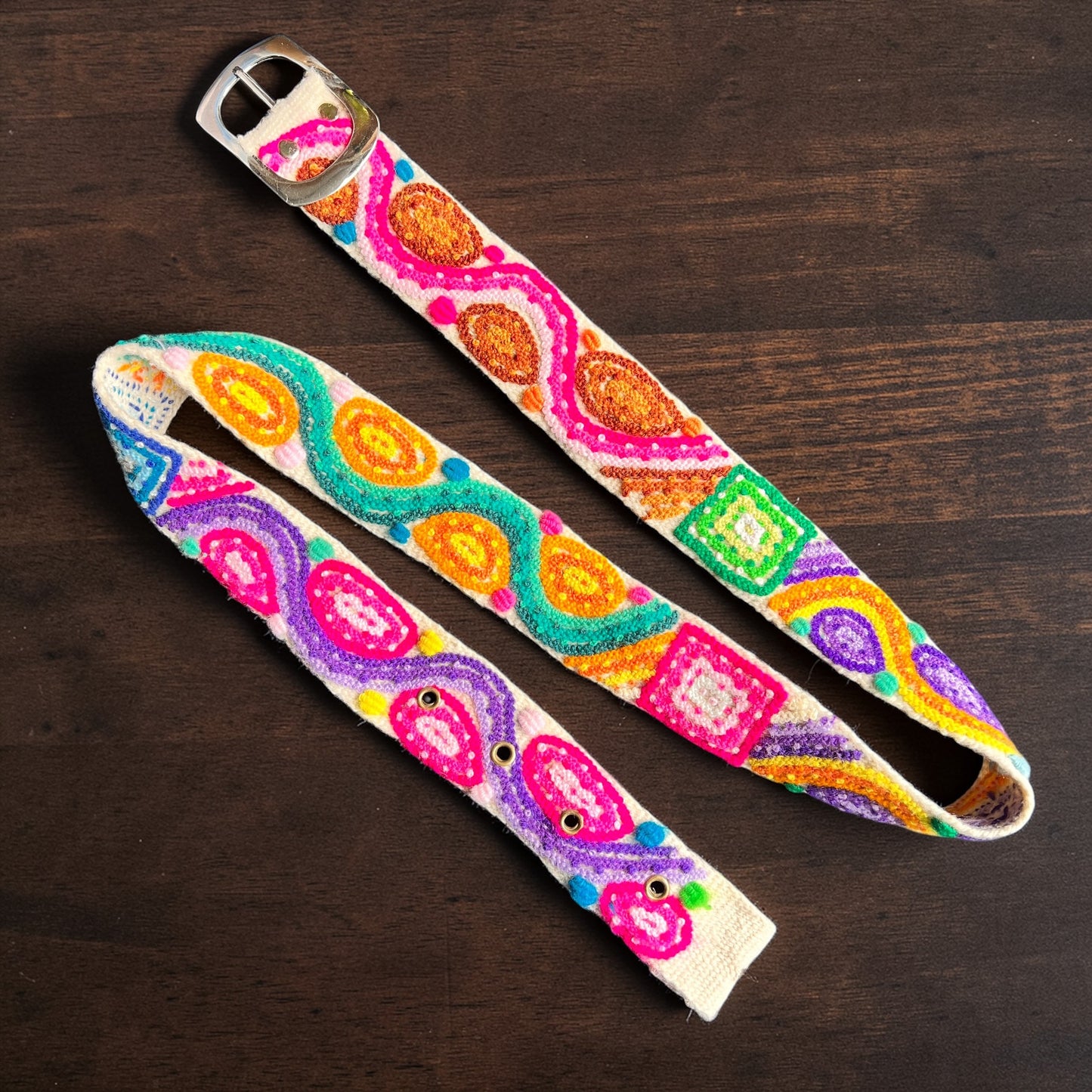 Hand-Embroidered Peruvian Belt – SIZE MEDIUM / LARGE