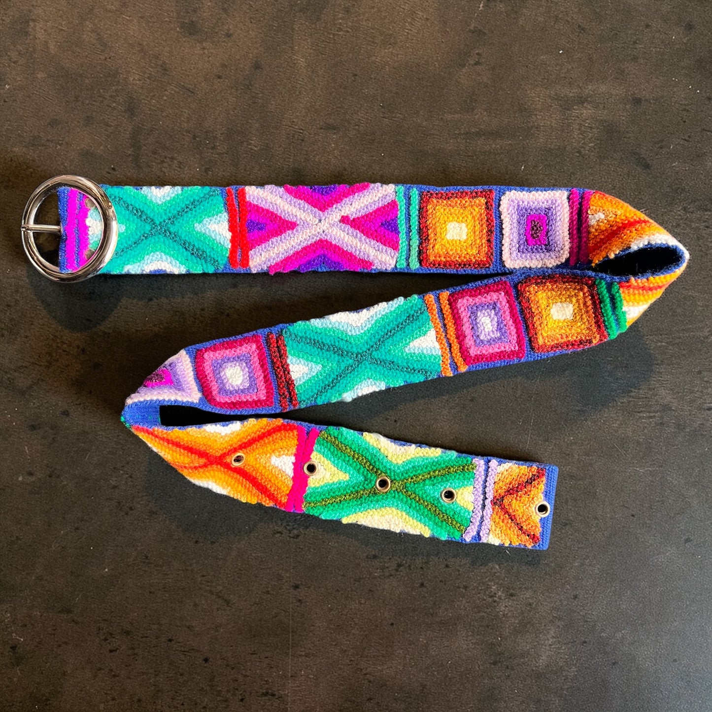 Hand-Embroidered Peruvian Belt – SIZE MEDIUM / LARGE