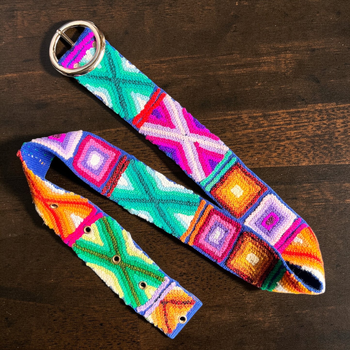 Hand-Embroidered Peruvian Belt – SIZE MEDIUM / LARGE