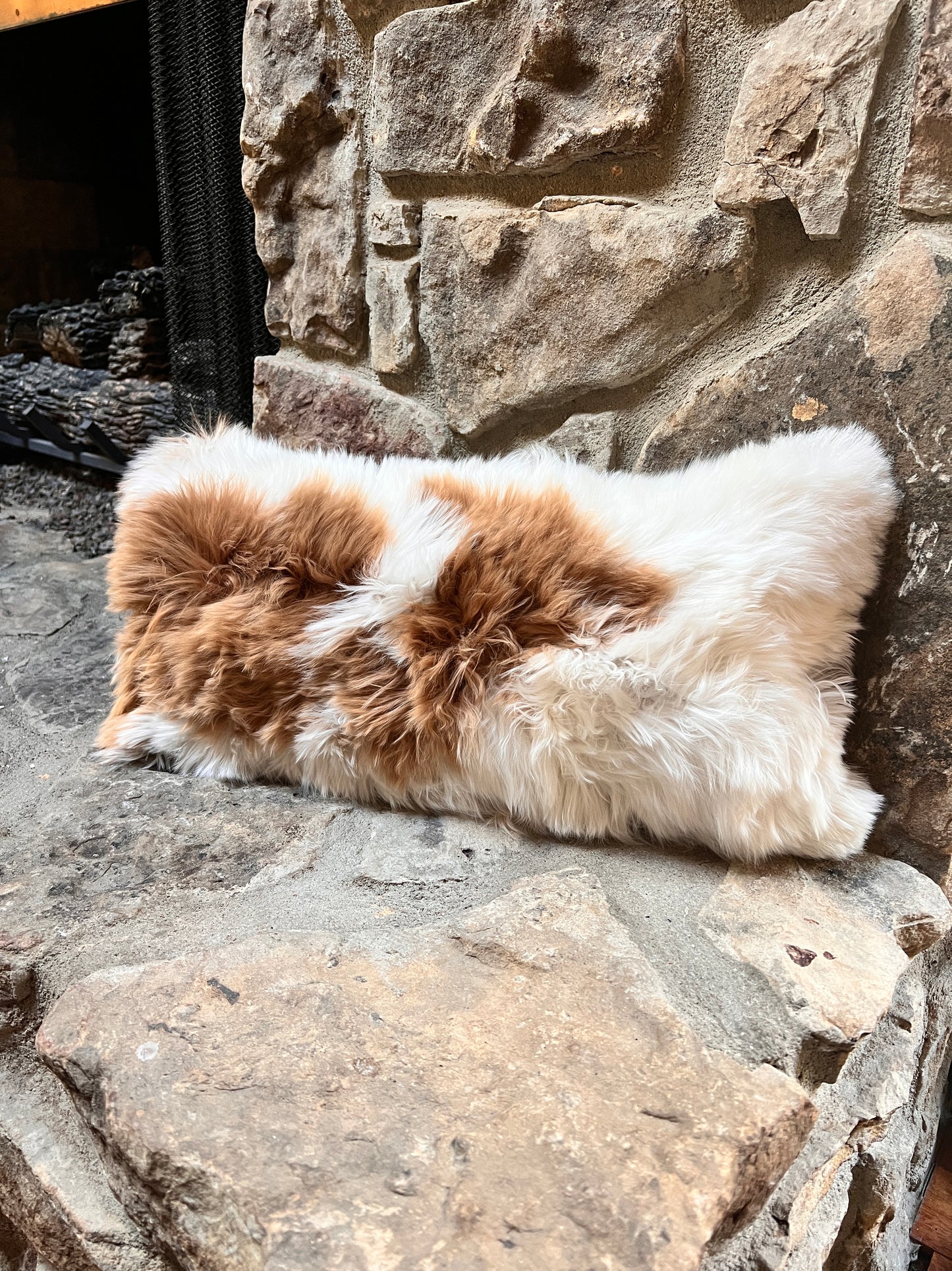 Suri Alpaca fur LUMBAR pillow.