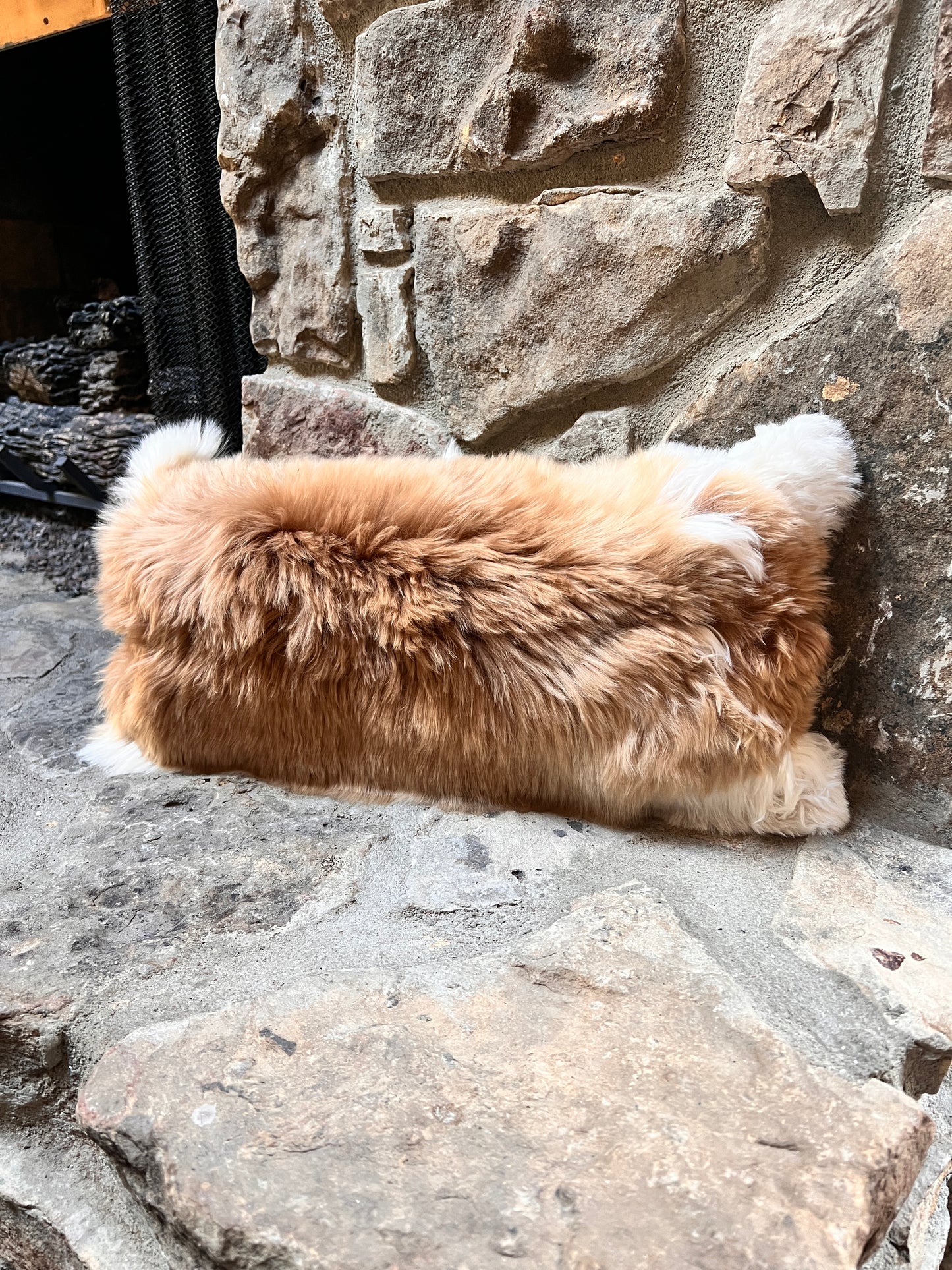 Suri Alpaca fur LUMBAR pillow.