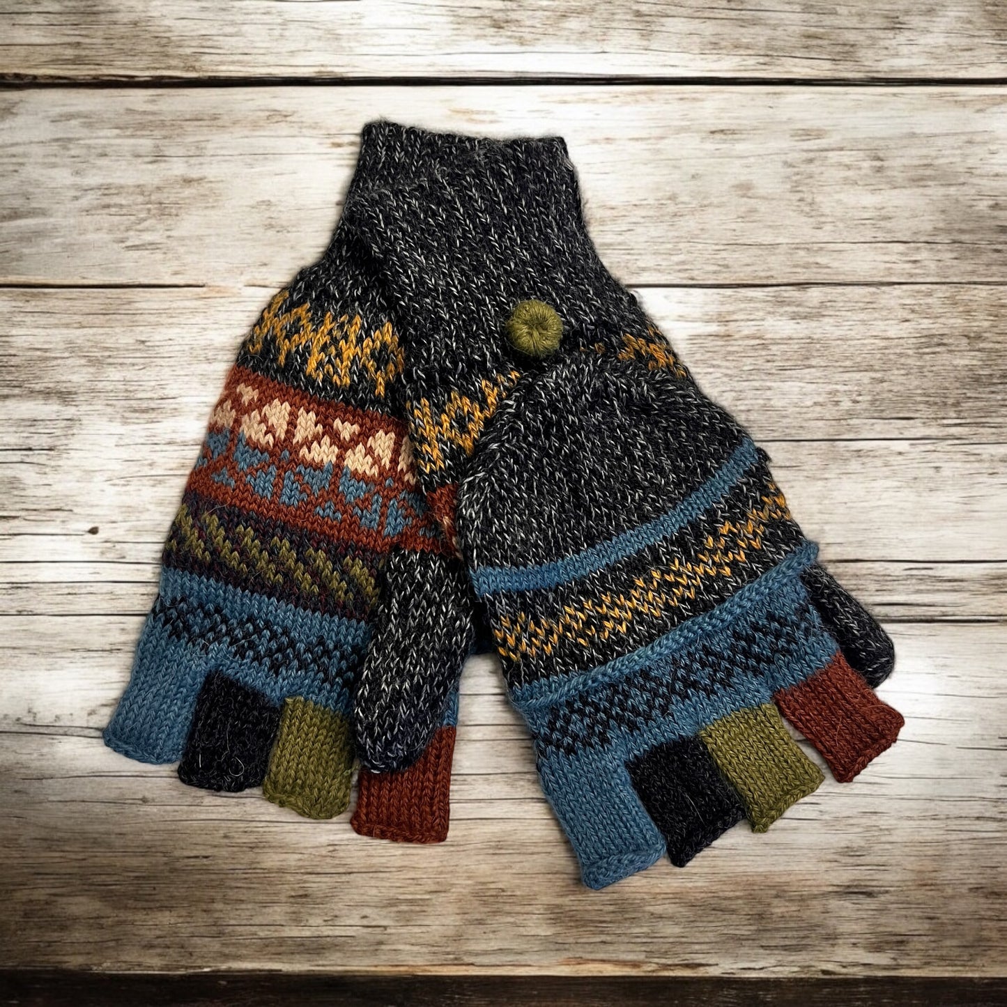 Alpaca mitten gloves. Unisex. (multiple colors)