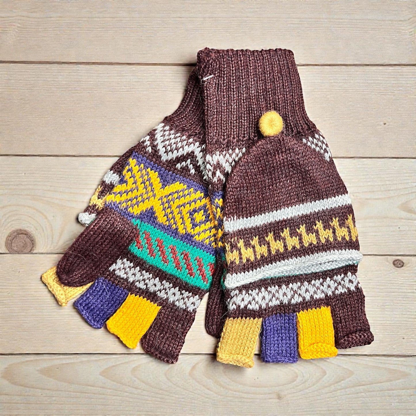 Alpaca mitten gloves. Unisex. (multiple colors)