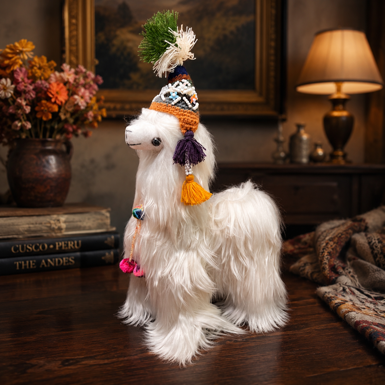 Private Selection Baby Suri Alpaca Fur Llama – Large Handmade in Peru