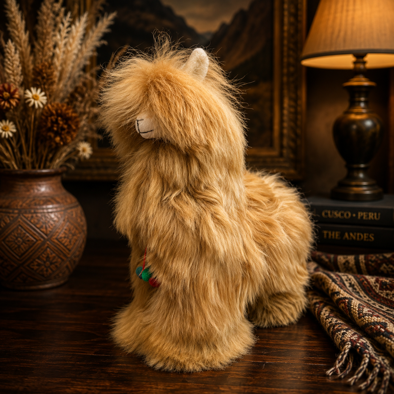 Private Selection Baby Suri Alpaca Fur Llama – Large Handmade in Peru