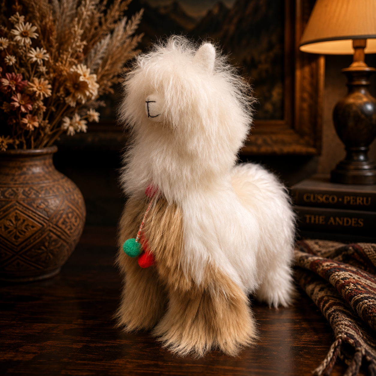 Private Selection Baby Suri Alpaca Fur Llama – Large Handmade in Peru