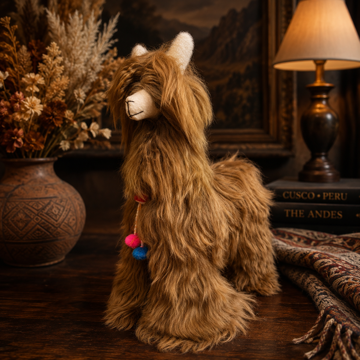Private Selection Baby Suri Alpaca Fur Llama – Large Handmade in Peru