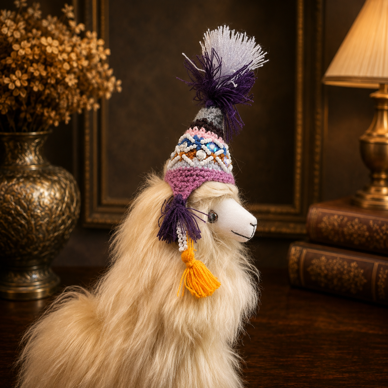 Private Selection Baby Suri Alpaca Fur Llama – Large Handmade in Peru