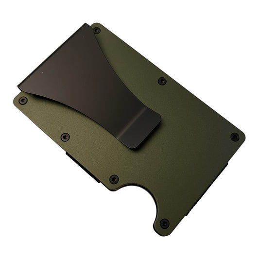 Military Green RFID blocking Slim wallet