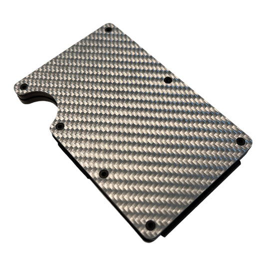 Silver Carbon RFID blocking Slim wallet