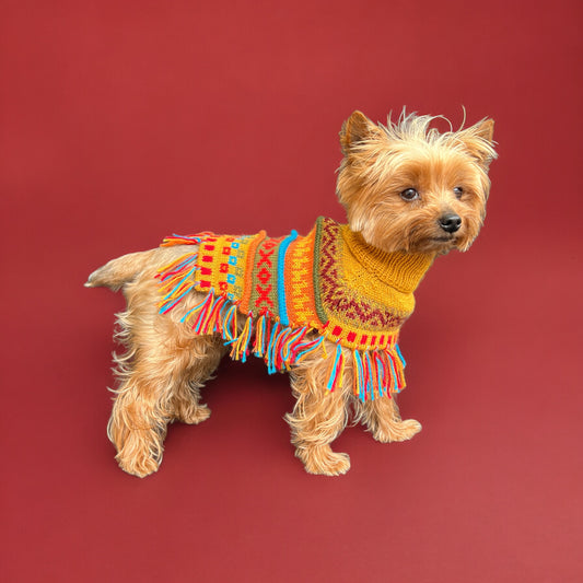 INCA GOLD Alpaca dog poncho (sizes X0-8)