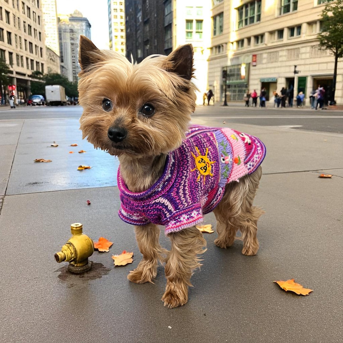 PINK FIESTA Zip Up Dog Sweater (SIZES XX0-14)