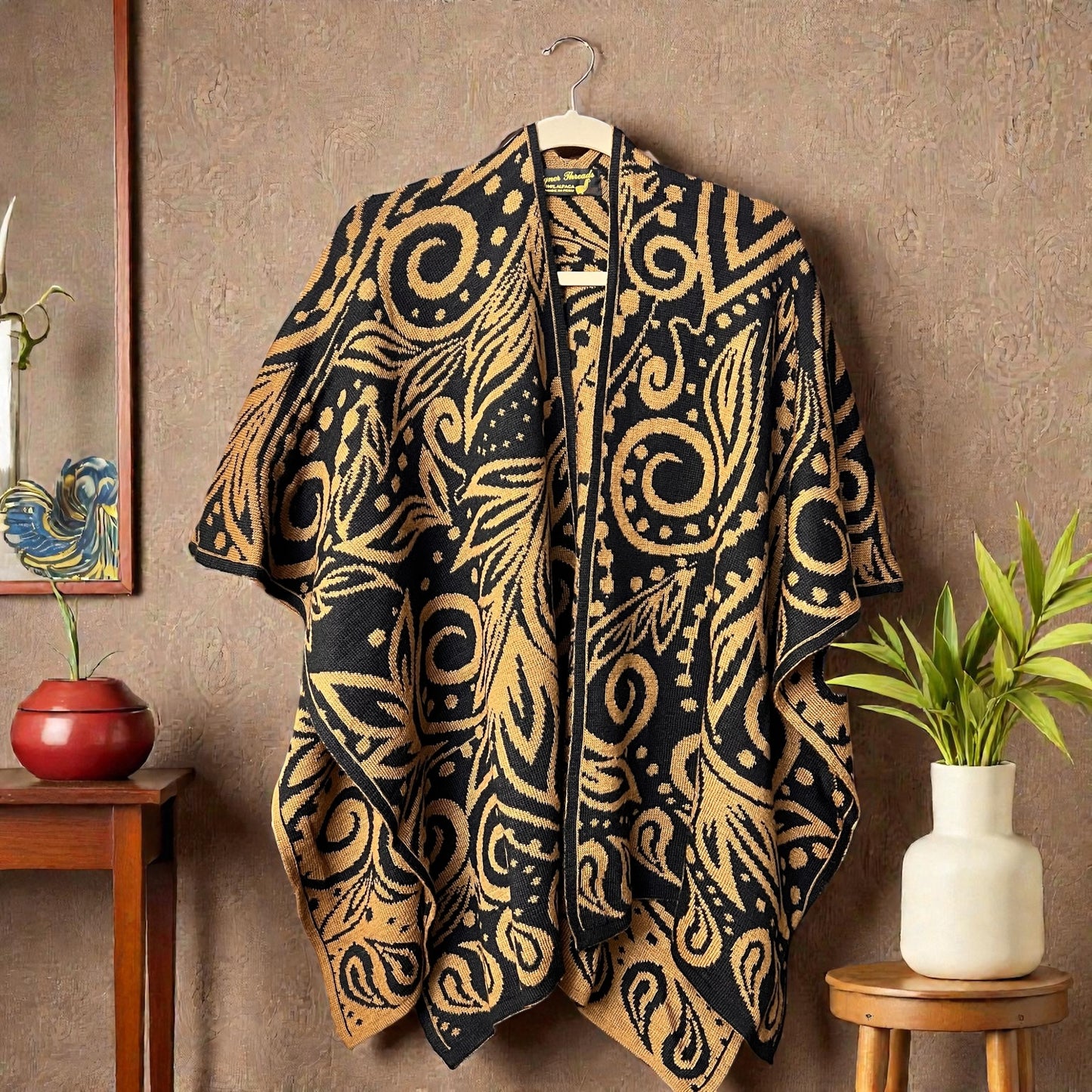 Alpaca Reversible Shawl.