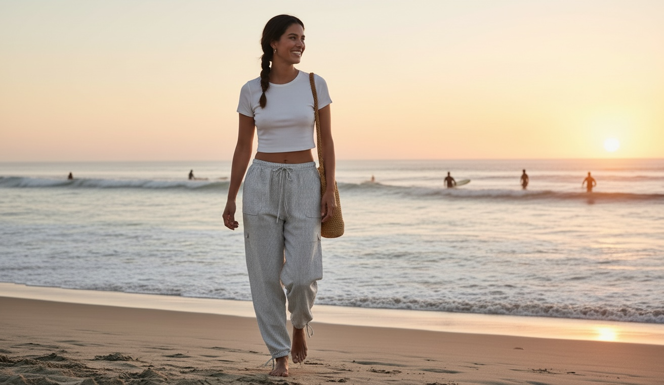 Luxury Boho Resort Harem Pants | Size XL Coastal Lounge Pants