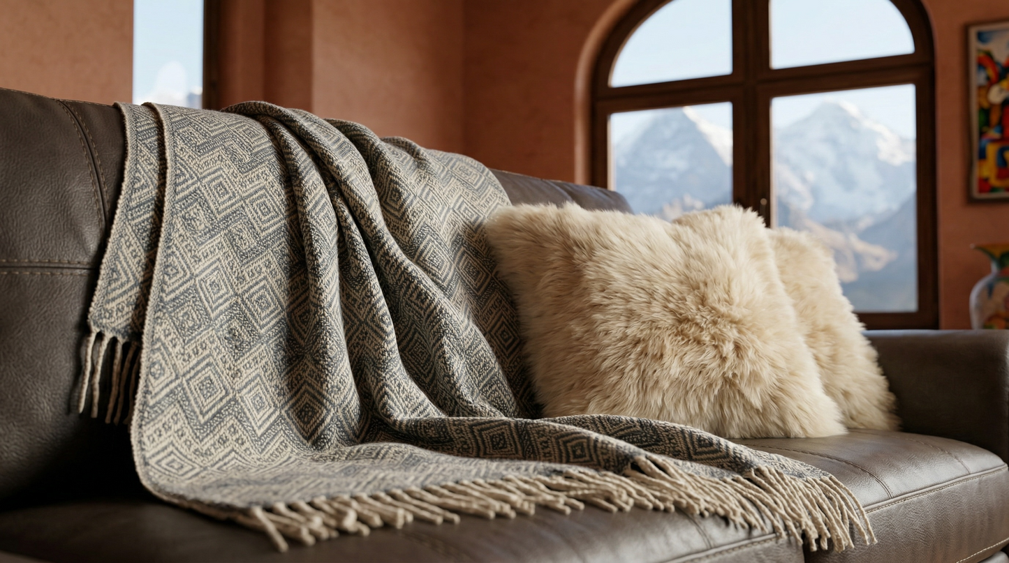 Baby Alpaca Fur Pillow 20x20 (BEIGE)