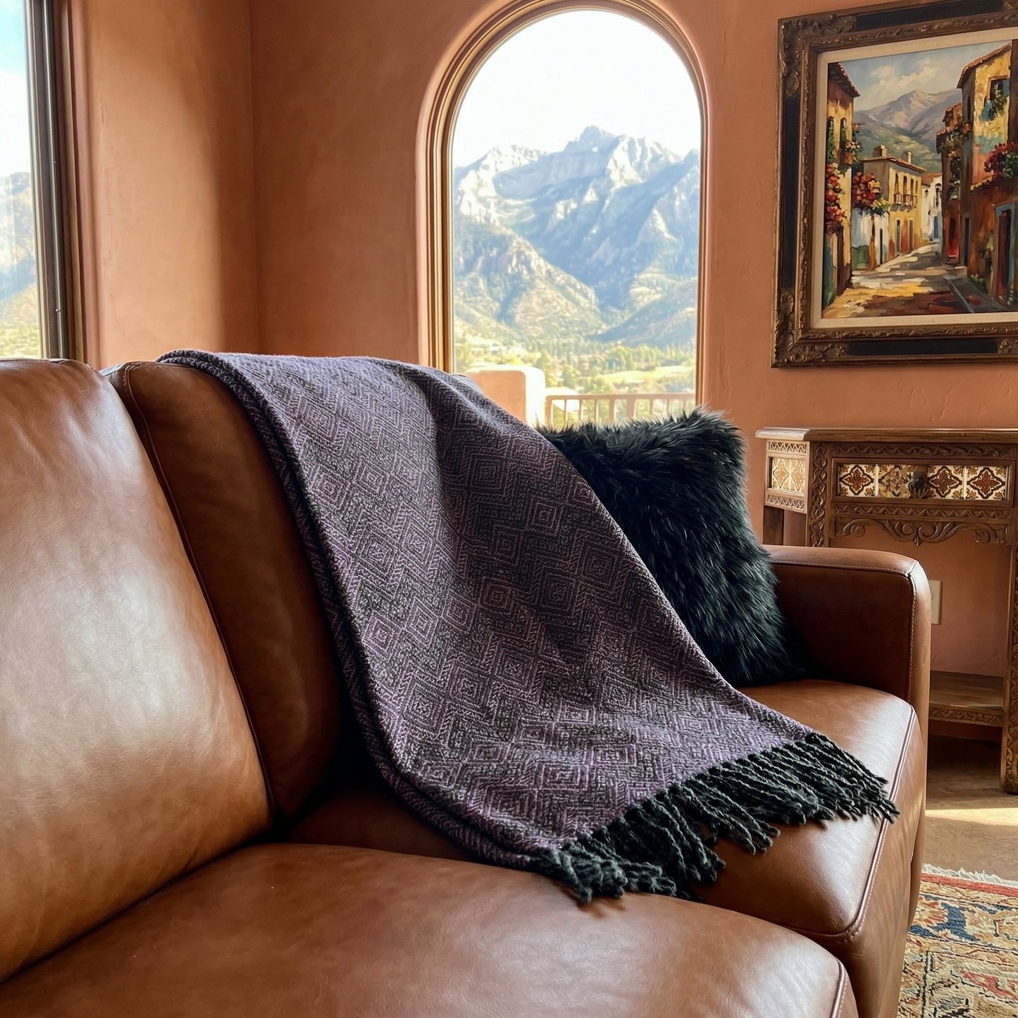 Royal Purple Alpaca blanket.