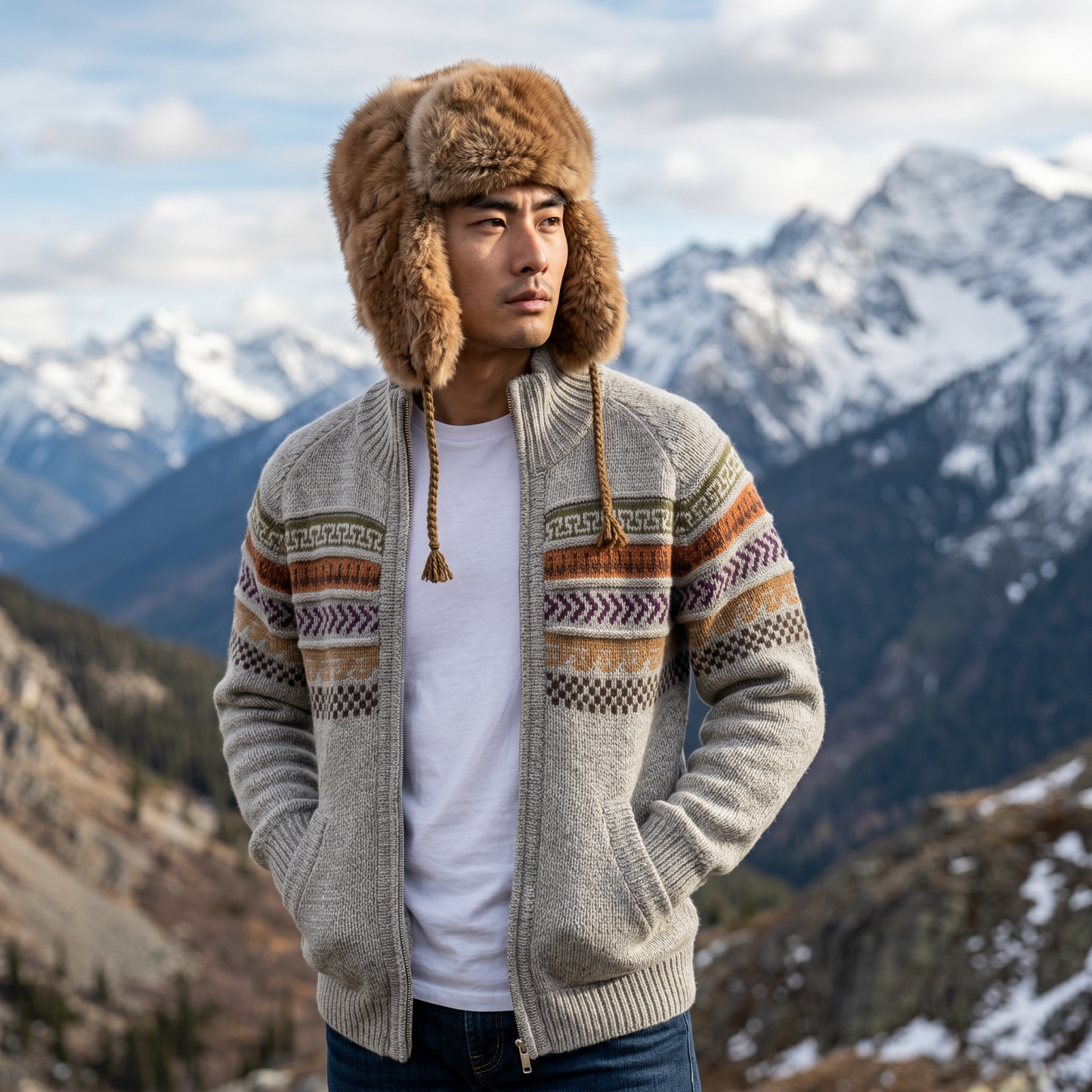 Baby Alpaca Fur Trapper Hat – Ultra Warm Outdoor Winter Hat