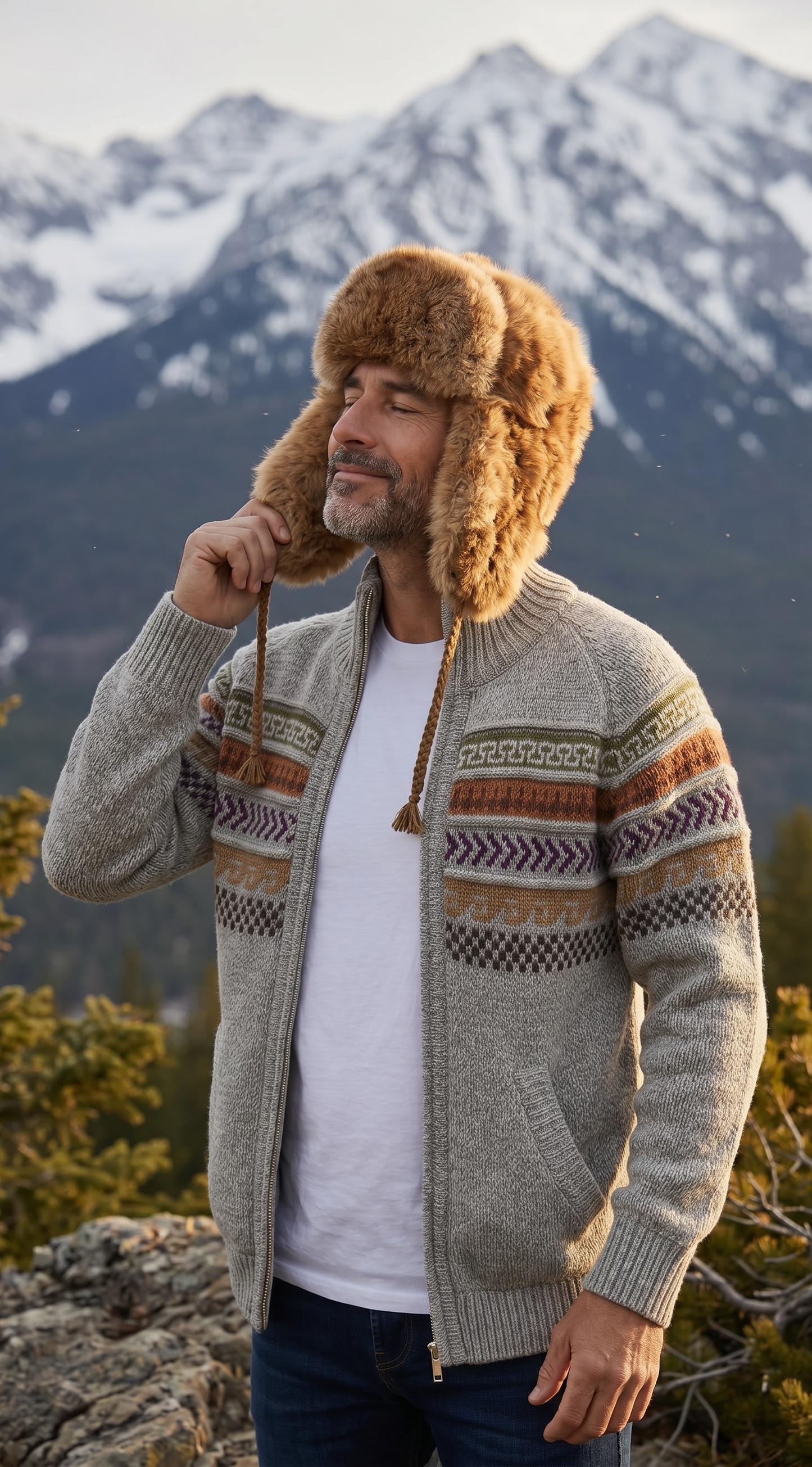 Baby Alpaca Fur Trapper Hat – Ultra Warm Outdoor Winter Hat