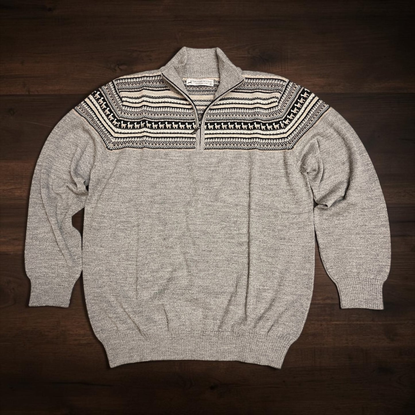 Caballero™ Luxury 100% Baby Alpaca Men’s Quarter Zip Sweater