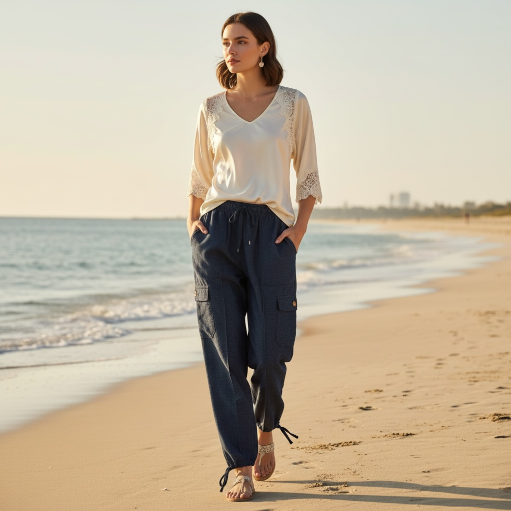 Luxury Solid Color Boho Harem Pants | Peruvian Pima Cotton Resort & Beach Pants for Women