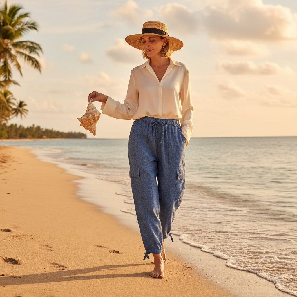 Luxury Solid Color Boho Harem Pants | Peruvian Pima Cotton Resort & Beach Pants for Women