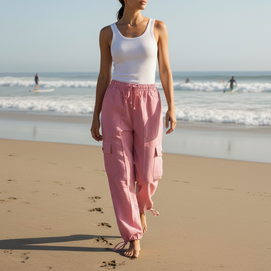 Luxury Solid Color Boho Harem Pants | Peruvian Pima Cotton Resort & Beach Pants for Women