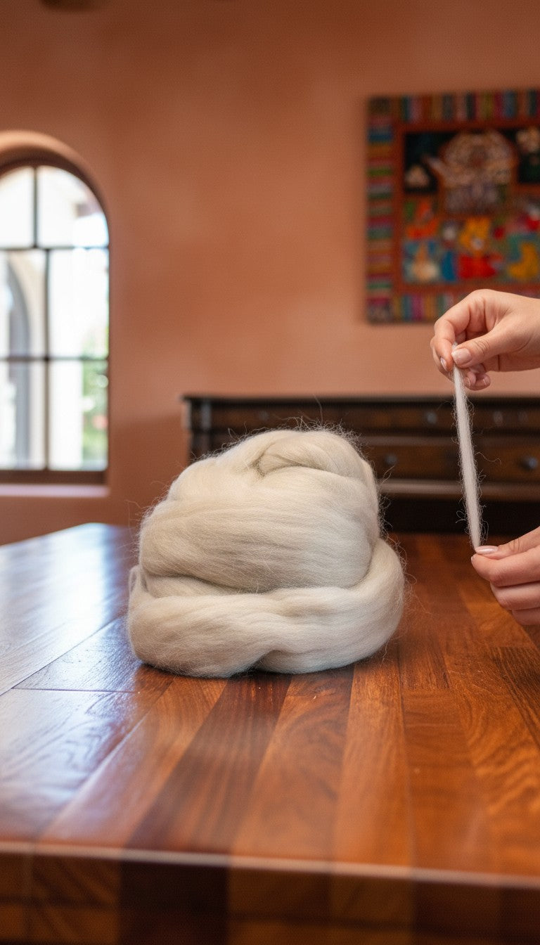 Limited Release – Baby Alpaca Roving | Royal Bone |