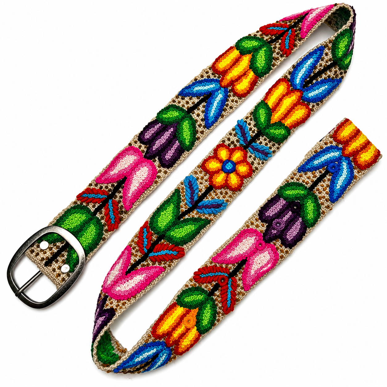 Hand-Embroidered Alpaca Belt – SIZE XL